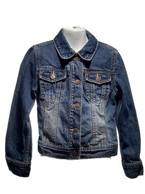 Gap Kids Denim Jacket S Blue Button-Down Classic Style